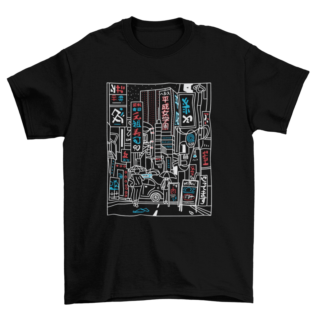 Tokyo street stroke t-shirt