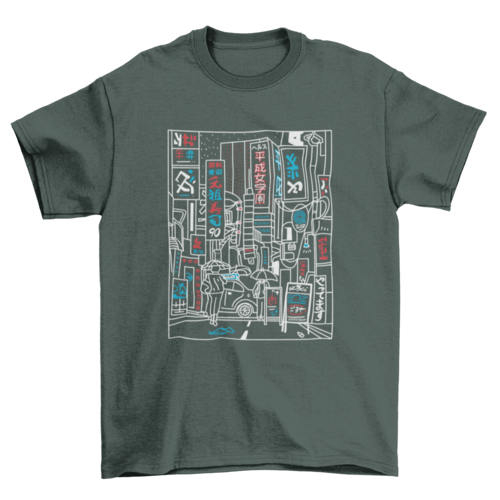 Tokyo street stroke t-shirt