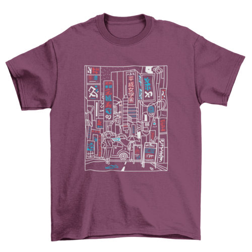 Tokyo street stroke t-shirt